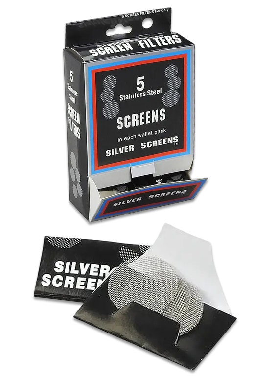 Einlegesiebe aus Stahl Ø18 mm im Verkaufsdisplay mit 100 Päckchen