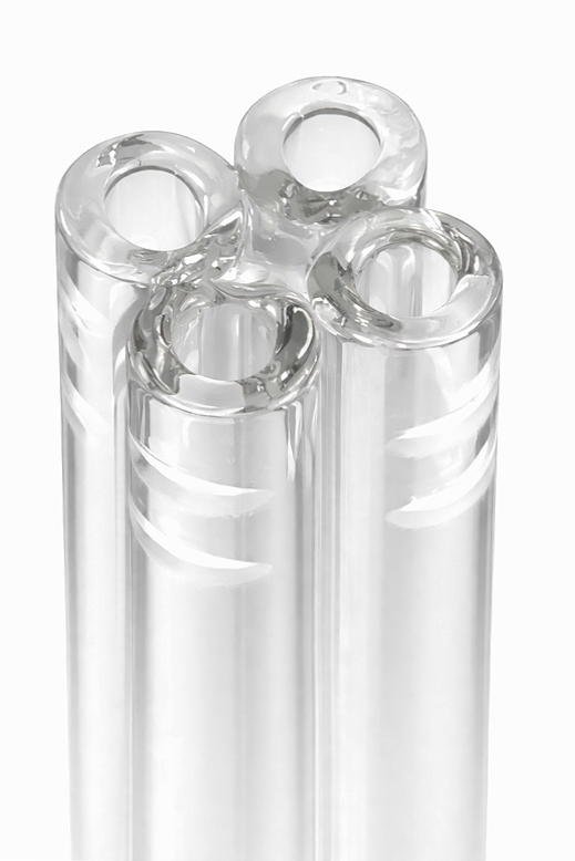 4-Arm-Perkolator-Kupplung – 18,8mm – 11,5-14cm – Borosilikatglas 2 4-Arm Perkolator Kupplung 18,8mm Öffnungen unten