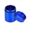Wasserdichte Aluminium-Aufbewahrungsdose Blau Ø 34mm x 46mm mit Dichtungsring