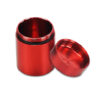 Wasserdichte Aluminium-Aufbewahrungsdose Rot Ø 34mm x 46mm mit Dichtungsring