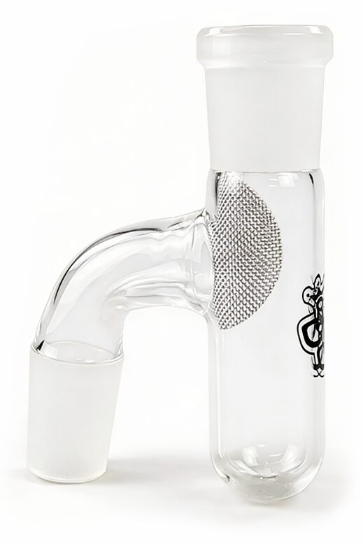 Aschefänger - 18,8mm 1 Aschefänger aus Glas mit 2x18,8mm Schliff und integriertem Sieb