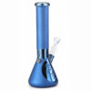 Rückseite der blauen Bong Seabed 35cm aus 7mm Borosilikatglas mit Kickloch und 18,8mm Schlitz-Diffusor