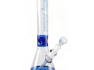 Test 8 Bong Blue Bat 42cm aus 7mm Borosilikatglas mit Eiskerben und 18,8mm Schliff