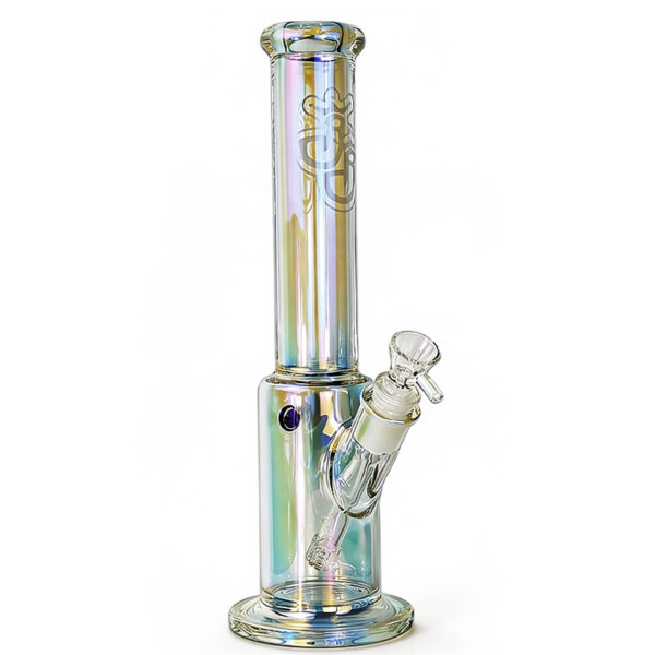 Bong Bright Purple Rainbow 38cm aus 7mm Borosilikatglas mit Wheelpercolator