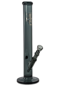 Schwarze Glasbong „Fullco Black“ 45cm aus 5mm Borosilikatglas mit 18,8mm Stecksystem und Kickloch