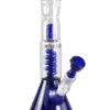 Bong „Jelly-Joker String-BL“ in Blau aus Borosilikatglas, 35cm, 4,5mm, 18,8mm Schliff