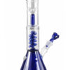 Bong „String-BL“ von hinten, blaues Glas, 35cm, 4,5mm Borosilikatglas, 18,8mm Schliff