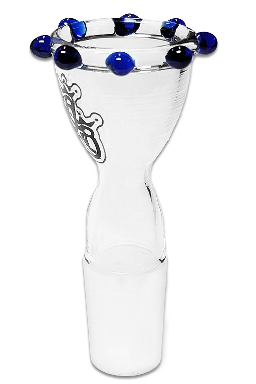 Bong Kopf "Kronenkopf Blau" 1 Kronenkopf Bongkopf Jelly Joker blau – 18,8 mm Schliff