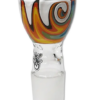 Bong Kopf Swirl Rainbow – Glas, 18,8 mm Schliff, 7,5 cm Höhe, 5 mm Durchlass, farbenfrohes Swirl-Design