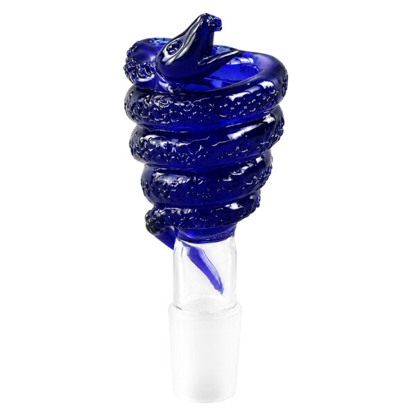 Bong Kopf Schlange 18,8mm blau