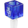 Cubie Würfelkopf Blau 14,5mm aus durchgefärbtem Borosilikatglas