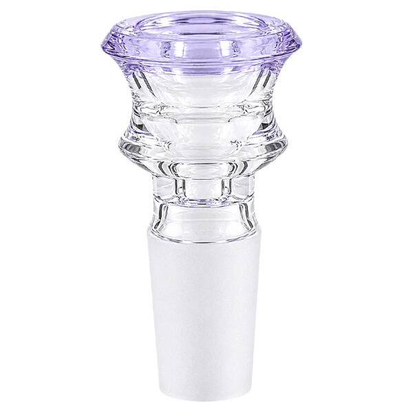 Lila Bong Kopf klein mit 6mm Durchlass aus dickem Borosilikatglas