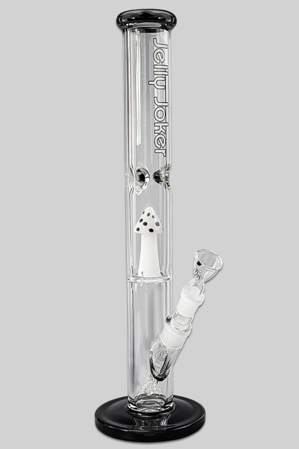 Bong "Steamer" aus 7 mm Borosilikatglas mit Pilzdesign und ohne Kickloch