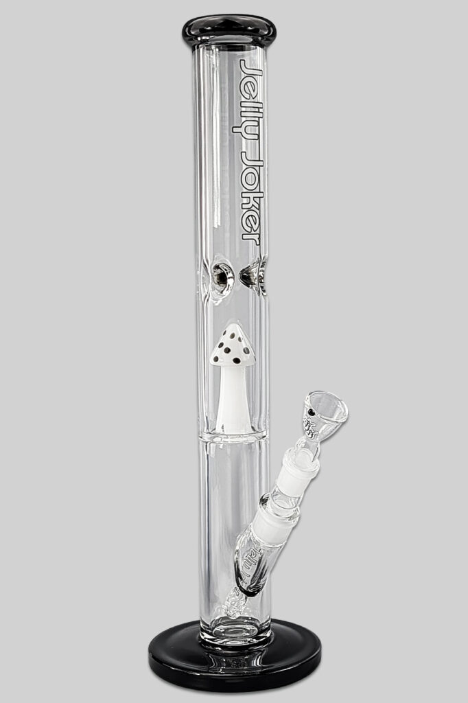 Bong "Steamer" aus 7 mm Borosilikatglas mit Pilzdesign und ohne Kickloch