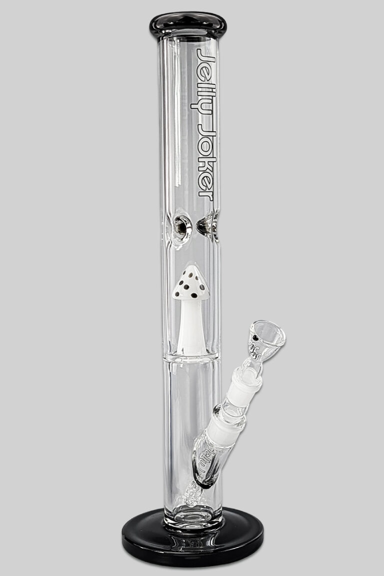 Bong "Steamer" aus 7 mm Borosilikatglas mit Pilzdesign und ohne Kickloch