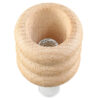 Buche Holzköpfchen Bong 14,5mm von oben mit Borosilikatglas-Schliff