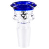 Funnel Bongkopf blau 18,8mm mit farbigem Rand und 7mm Durchlass