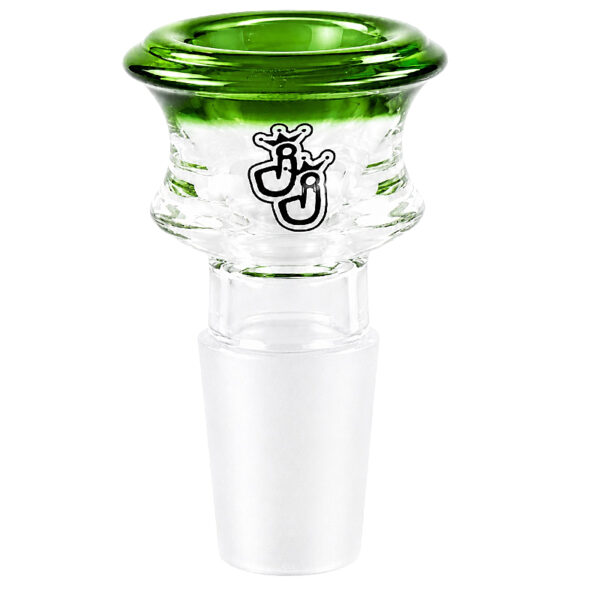 Funnel Bongkopf grün 18,8mm mit farbigem Rand und 7mm Durchlass