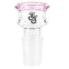 Funnel Bongkopf pink 18,8mm mit farbigem Rand und 7mm Durchlass
