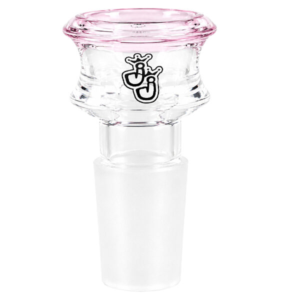 Funnel Bongkopf pink 18,8mm mit farbigem Rand und 7mm Durchlass