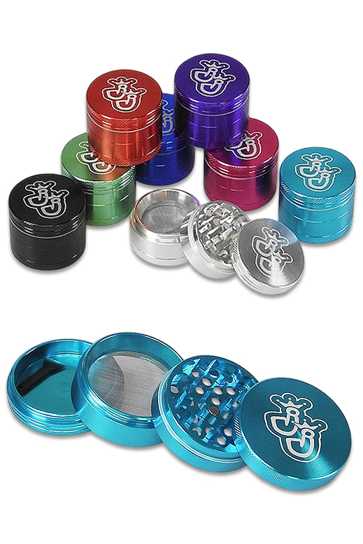 4-teiliger Aluminium-Grinder Ø55 mm in mehreren Farben