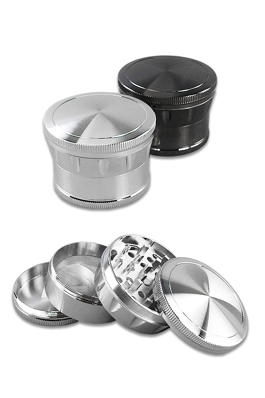 Zink-Grinder 60 mm 4-teilig in Silber oder Grau