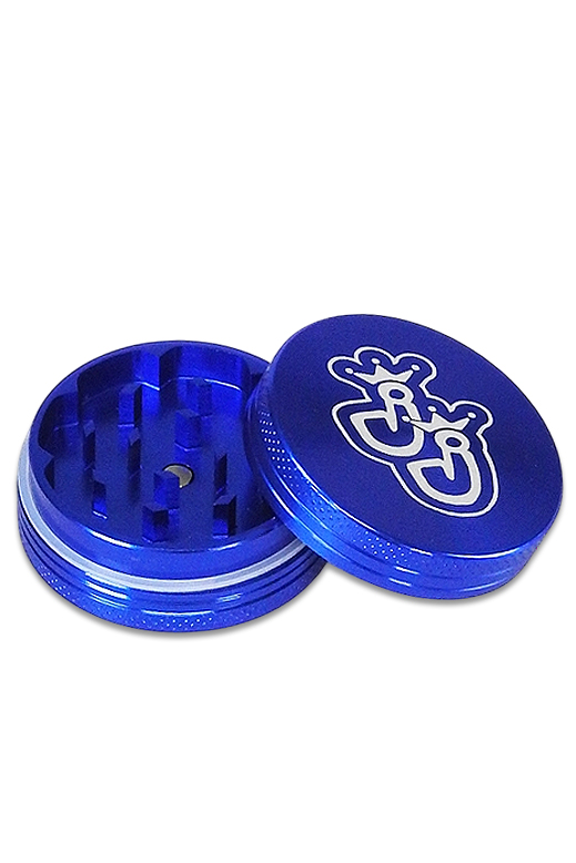 SP01205 Grinder 2-teilig Ø55mm blau 1 2-teiliger Aluminium Grinder Ø55 mm in Blau mit Diamantzähnen