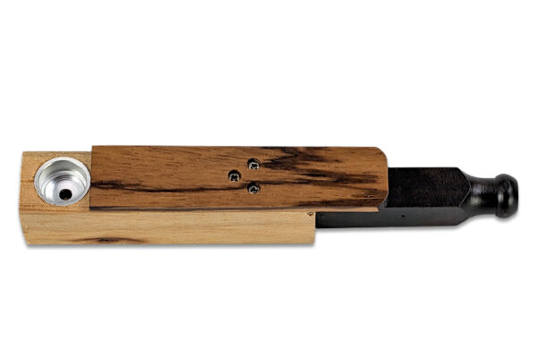 Handpfeife zusammenschiebbar aus Holz von oben