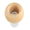Holzkopf Bong 18,8mm von oben mit sichtbarer Holzstruktur