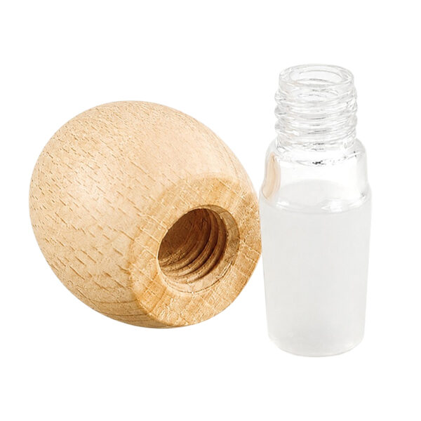 Holzkopf Bong 18,8mm mit abschraubbarem Glasschliff