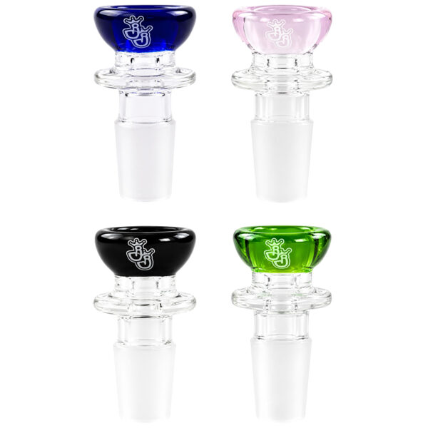 Kleiner farbiger Bongkopf 18,8mm aus Borosilikatglas in verschiedenen Farben