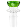 Kleiner farbiger Bongkopf 18,8mm grün von oben