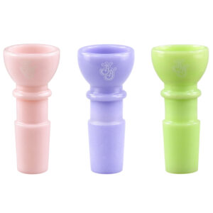 Pastellfarbener Bongkopf 18,8mm aus Borosilikatglas mit 7mm Durchlass
