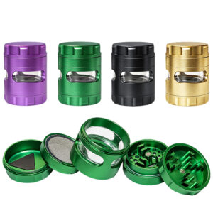 Premium Grinder Ø50mm – 5-teilig mit Sichtfenster