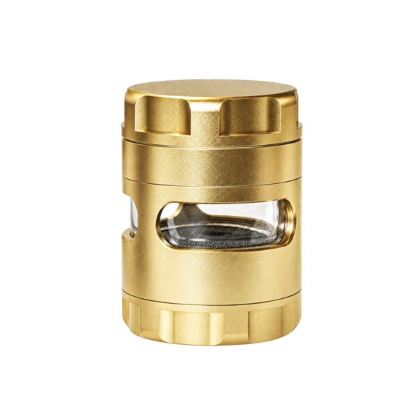 Premium Grinder Ø50mm Gold – 5-teilig mit Sichtfenster
