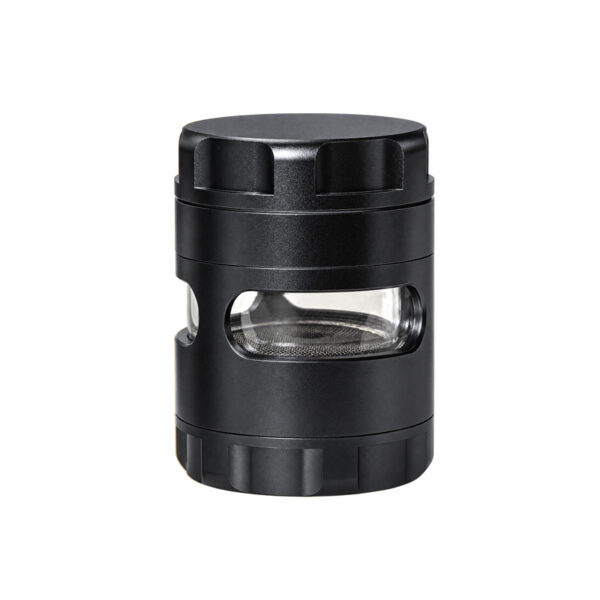 Premium Grinder Ø50mm Schwarz – 5-teilig mit Sichtfenster