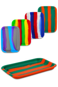 Silikon Rolling Tray Tablett 14,5 × 19 cm farblich sortiert