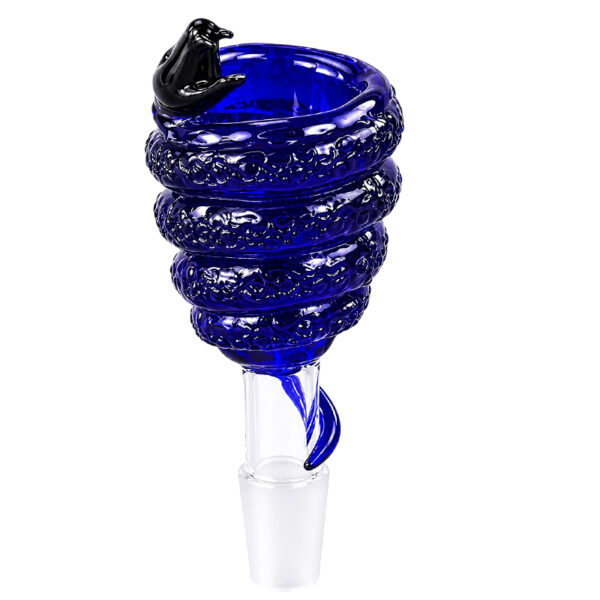 Schlangen Kopf Bong 14,5mm blau