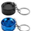 Mini Grinder mit Schlüsselring Ø30 mm in Schwarz und Blau