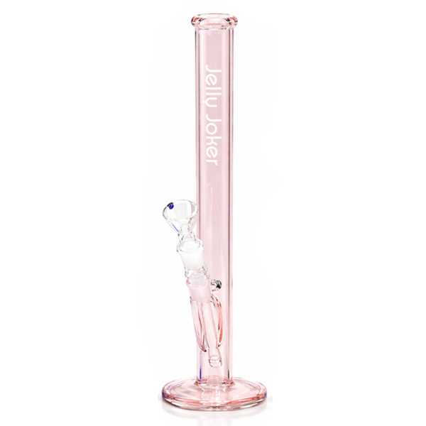 Schmale Bong „Long Don“ Pink 1 Schmale Bong Long Don Pink mit 40cm Höhe und 5mm Borosilikatglas