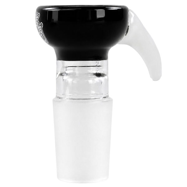 Schwarzes Köpfchen mit Griff 18,8mm aus Borosilikatglas
