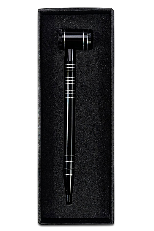 Purpfeife MSP15003 Schwarz 1 Schwarze Aluminium-Purpfeife in Geschenkbox, 16 cm, siebloser Kopf