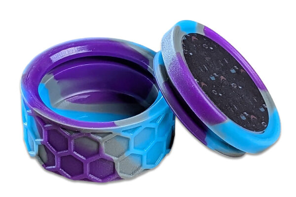 Geöffnete 32×20-mm Silikondose für Dabbing in farbiger Ausführung