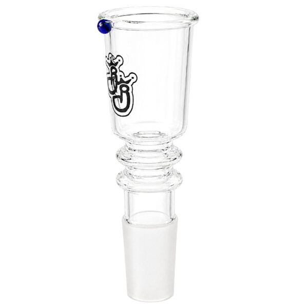Tulpenförmiger Bongkopf – "Globus Idait" 18,8mm mit großem Durchlass 1 Tulpenförmiger Bongkopf 18,8mm aus Borosilikatglas