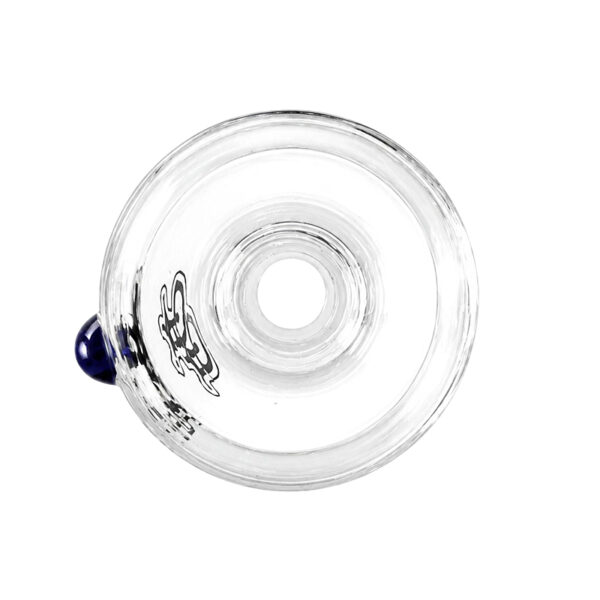 Tulpenförmiger Bongkopf – "Globus Idait" 18,8mm mit großem Durchlass 2 Tulpenförmiger Bongkopf 18,8mm von oben mit großem Durchlass
