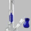 Twobelly Bong Blau aus Glas, 30cm Eisbong mit Kickloch und 14,5er Schliff
