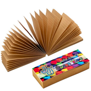 Ungebleichte Filtertips Sunny Tips von Jelly Joker, 60x25mm, perforiert, mit 50 Tips pro Heftchen