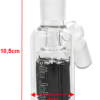 Bong Vorkühler mit 3-Arm-Perkolator – Höhe ca. 11 cm, Durchmesser 4 cm, 18,8 mm Schliff, Borosilikatglas