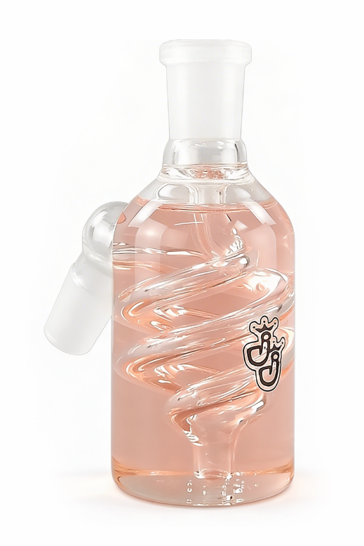 Gelcooler – 12,5cm – 2 x 18,8mm Schliff – Peach 1 Gelcooler Peach Vorkühler aus Glas mit Glycerin-Gel, Kühlspirale und 2 x 18,8mm Schliff