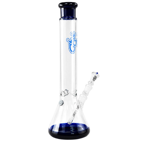 Beaker Bong „Venice“ – 40cm aus 5mm Borosilikatglas 2 Beaker Bong Venice 40cm Rückansicht aus 5mm Borosilikatglas